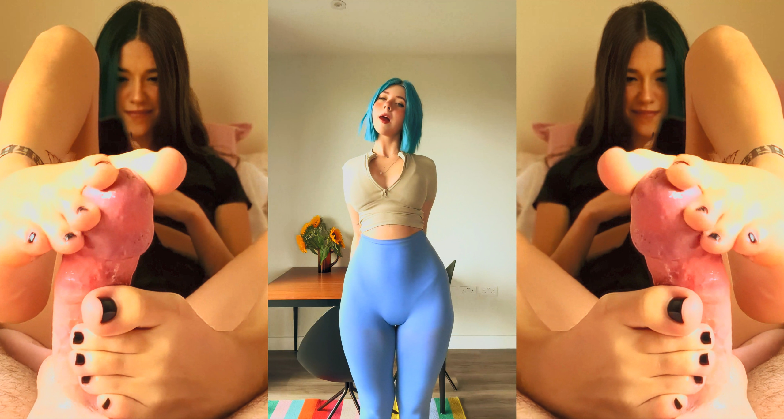 Move Your Feet - Phonk Footjob Splitscreen PMV
