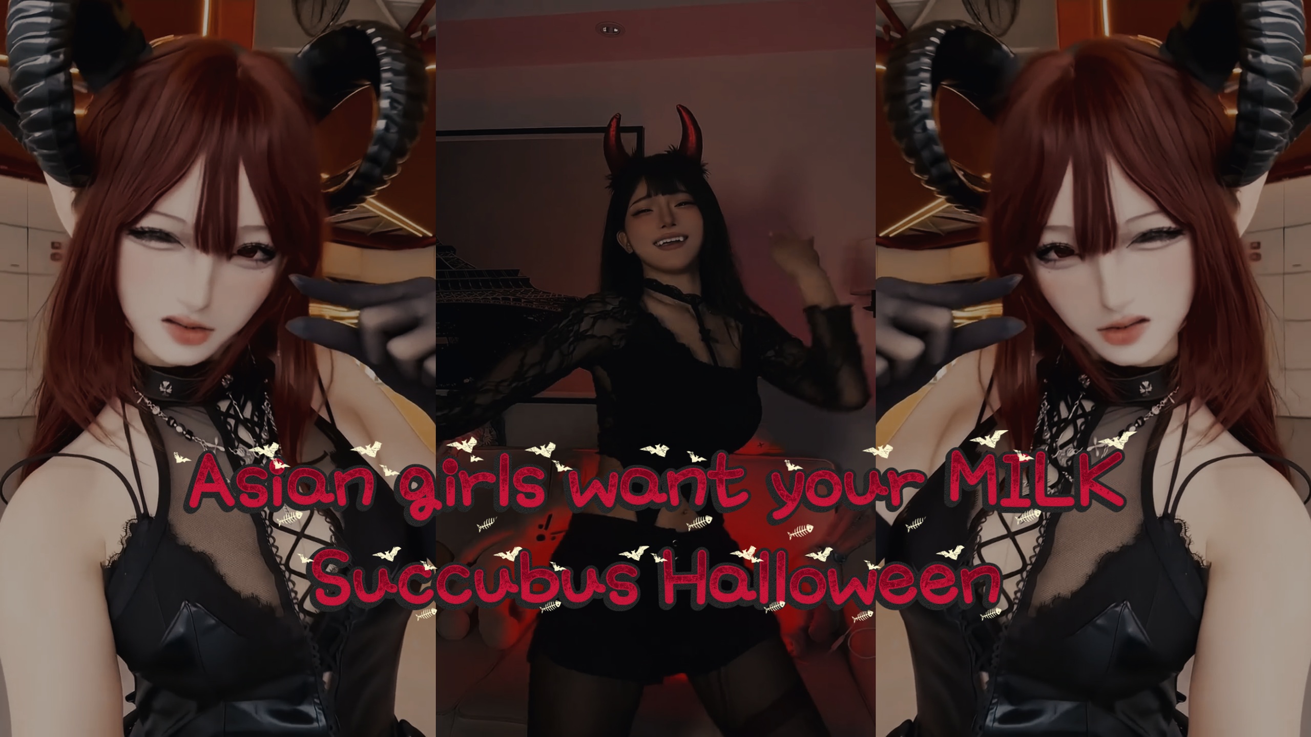 Asian girls want your MILK 2 - Succubus Halloween