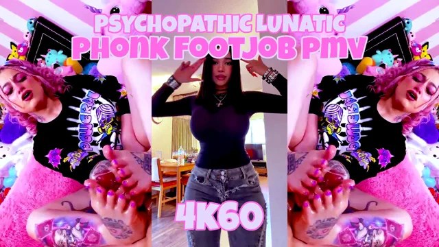 Psychopathic Lunatic - Babefeet Footjob Tiktok Splitscreen with Many Cumshots