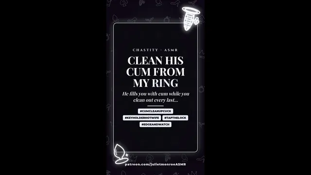 Clean His Cum From My Ring