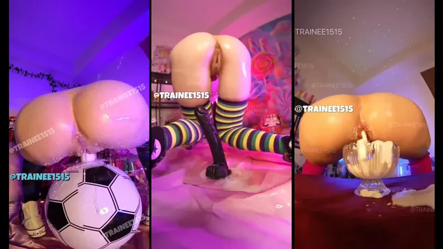 Trainee1515 (Dorei1515) riding, squirting & assplay